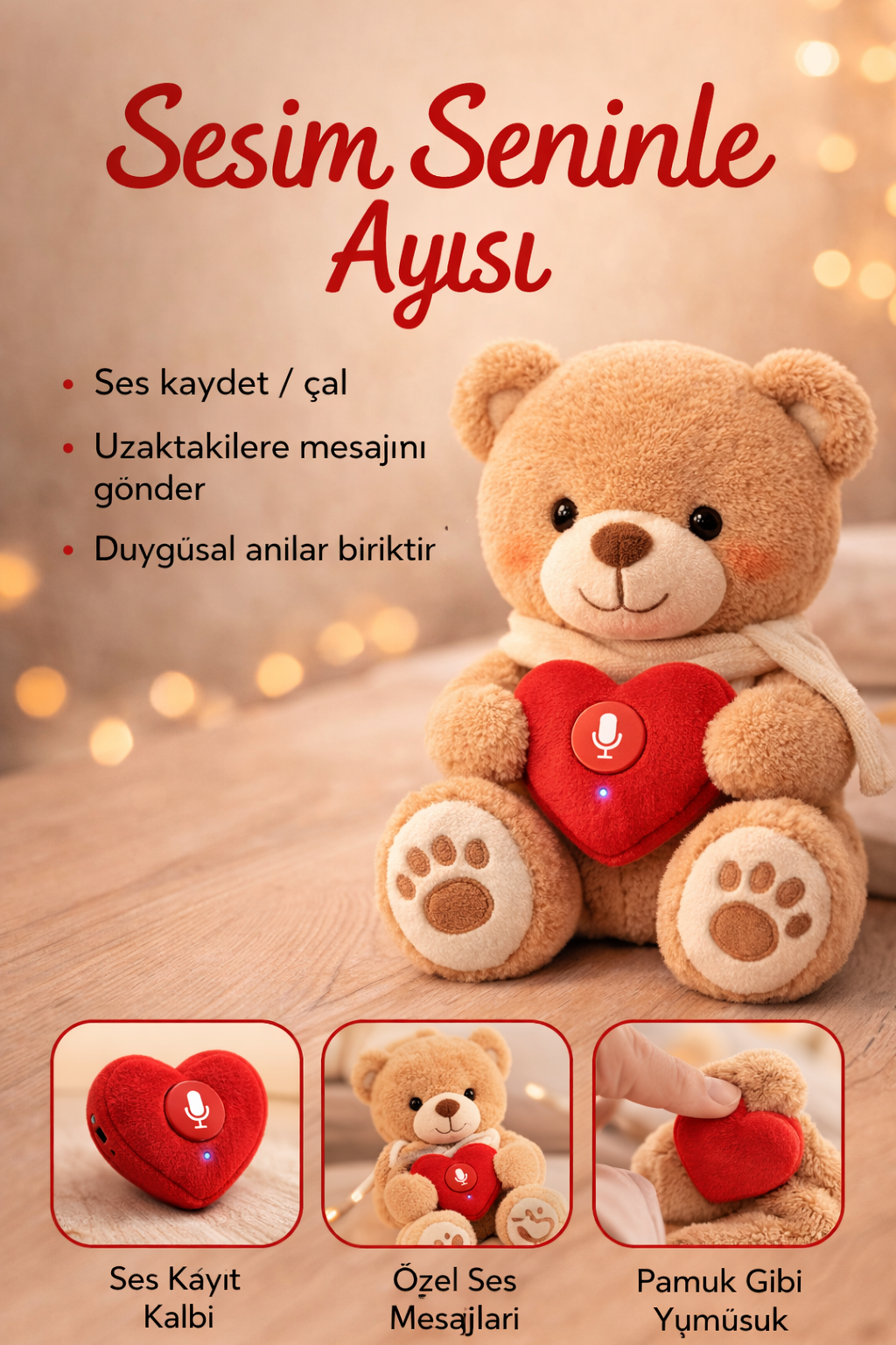 "Sesim Seninle Ayısı"  MyVoiceMemory™ Bear (Lansmana Özel)