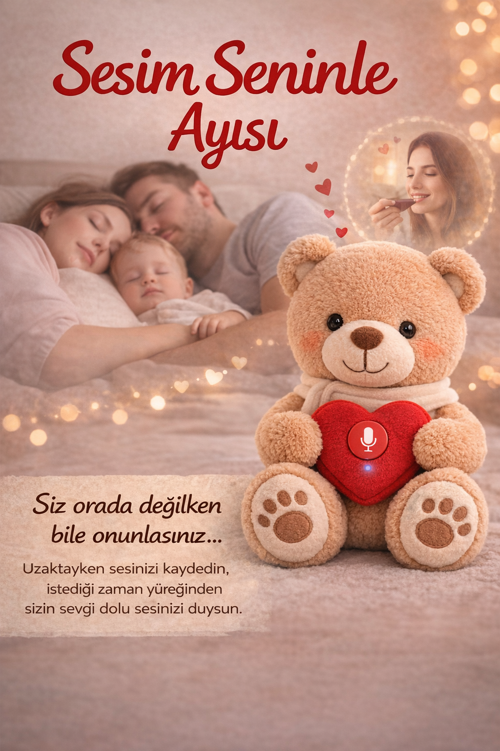 MyVoiceMemory™ Bear  "Sesim Seninle Ayısı (Lansmana Özel)