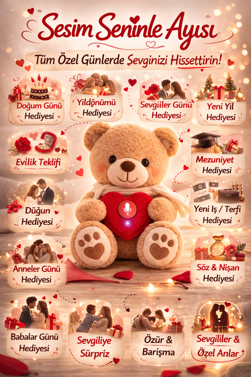 "Sesim Seninle Ayısı"  MyVoiceMemory™ Bear (Lansmana Özel)